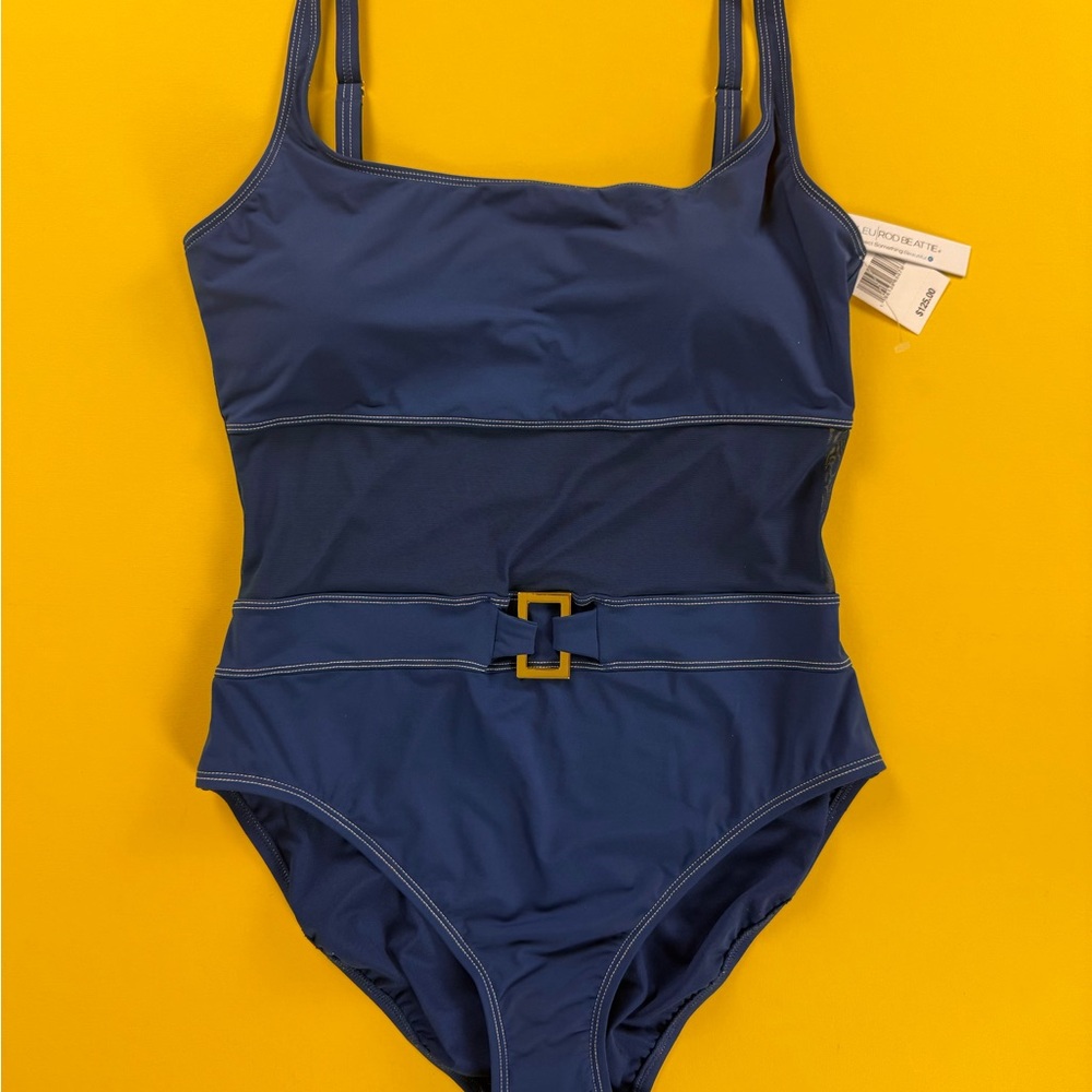 Bleu Rod Beattie One-Piece Swimsuit Navy Size 12 NWT